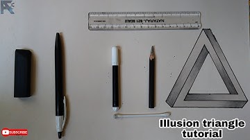 How to draw an Impossible triangle optical illusion || Narrated in step by step
