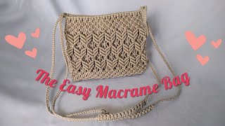 Cara membuat tas dari tali kur -  DIY TAS KULIAH / SEKOLAH ||Tas tali kur ukuran besar ||Macrame Bag