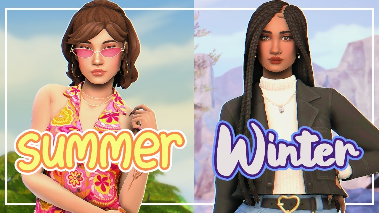 🌞 ⛄ Summer and Winter | The Sims 4 Create a Sim + CC links - YouTube