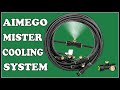 Aimego Outdoor Mist Cooling System Install And Review on a Garage Door