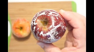 COMMENT SAVOIR SI UNE POMME EST RECOUVERTE DE CIRE ?    