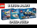 LEGO Boat Compilation – 3 Speed Builds (60456, 60438, 60373)