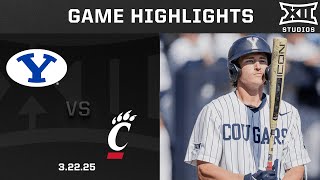 BYU vs Cincinnati (3.22.25) Highlights | 2025 Big 12 Baseball