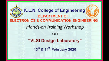 Training Workshop On VLSI Design Laboratory