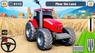 Real Tractor Driving Simulator 2021 - Grand Harvester Farming Game 1# - Android Gameplay screenshot 3