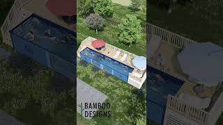 Transform Your Backyard With This Elevated Deck For A 40Ft Container Pool