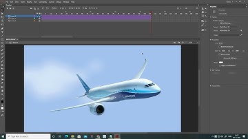 Flash animation tutorial-Airplane and clouds animation.