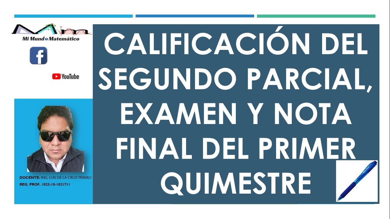 Evaluación correspondiente al 1er quimestre 1er parcial 2do