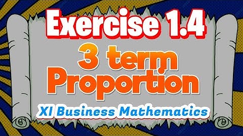 Ex 1.4 | Complete | Commerce | Business maths | I. Com Part 1 |By Sir Umair