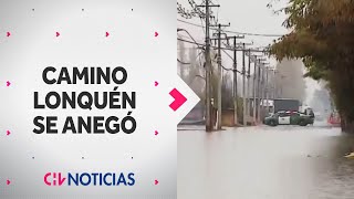 TOTALMENTE INUNDADO: Camino Lonquén anegado y con cortes de tránsito tras intensas lluvias