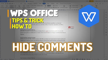 WPS Office Word How To Hide Comments