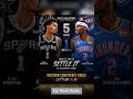 OKC-Spurs. Shai-Wemby. Game 1 is here. Clash in the West.