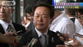 五輪招致　「流れを引き寄せた」猪瀬知事ら帰国(13/07/05)