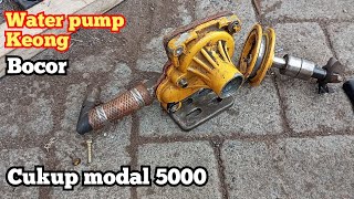 cara memperbaiki water pump siput / keong yang bocor, mudah & cepat, tidak perlu beli baru