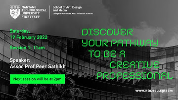 11am: Discover your Path to be a Creative Professional with Assoc Prof Peer Sathikh