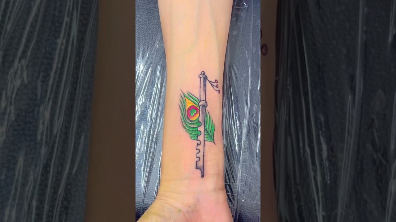 Shree Krishna tattoo 🥹😭🙏hand tattoo peacock Feather Tattoo 😍🥹😭 