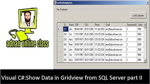 visual c# programming tutorial in urdu hindi-How to show data in datagridview from sql server