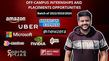 Off-Campus Placement and Internship | Amazon | Microsoft | Nvidia | Uber | Batch of  2021 2022  2023