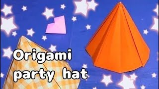 折り紙 パーティハット Origami Party hat