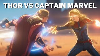 What If Episode 7 Reaction Thor Vs Captain Marvel Fighting Scene