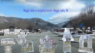 Maggie Valley Ice Sculpting Festival - Maggie Valley, NC - We ran into someone famous!!