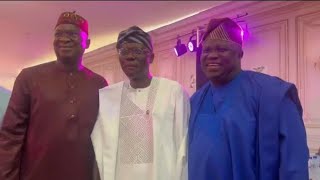 BREAKING: Sanwo-Olu, Ambode, Fashola meet at reception in honour of Tinubu