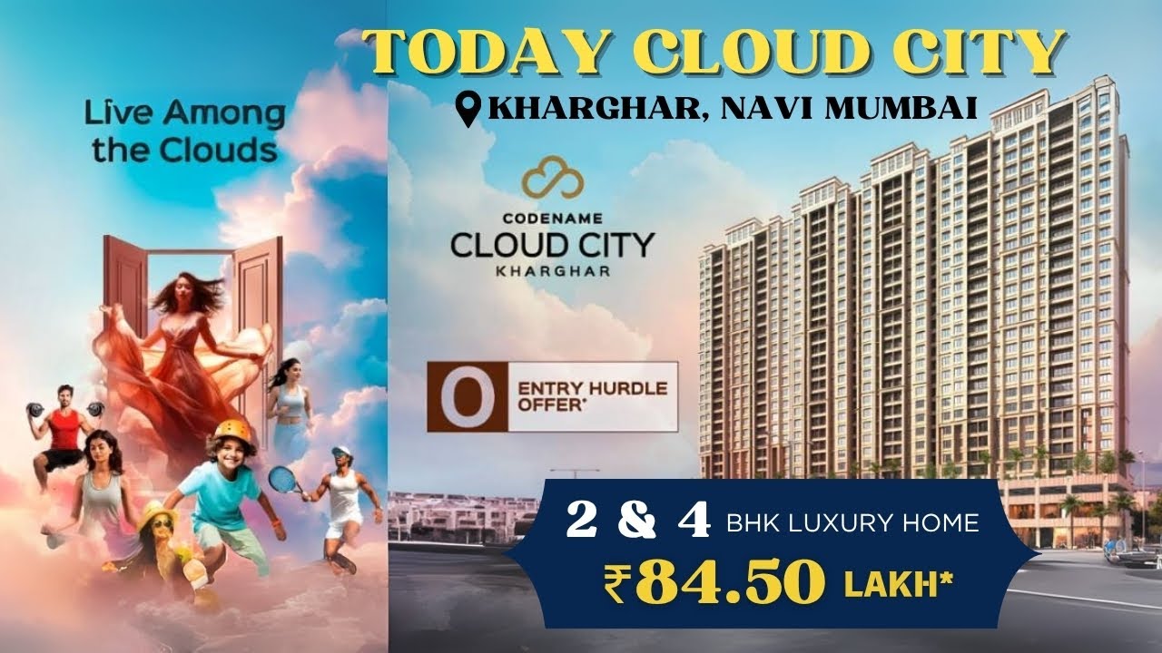 2 & 4 BHK Flat For Sale @ 84.50 Lakh* in TODAY CLOUD CITY at Kharghar, Navi Mumbai|☎️ 93269 59938