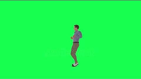 3d chroma key happy man cheering right angle green screen buy in telegram bio