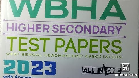 WBHA SCIENCE TEST PAPER SOLUTION//MODEL QUESTION PAPER-02//PART-02//CLASS-12//WBCHSE//MM MATHEMATICS