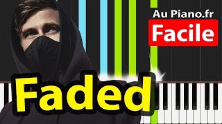 Faded - Alan Walker - Piano Tutorial Facile How to play chords