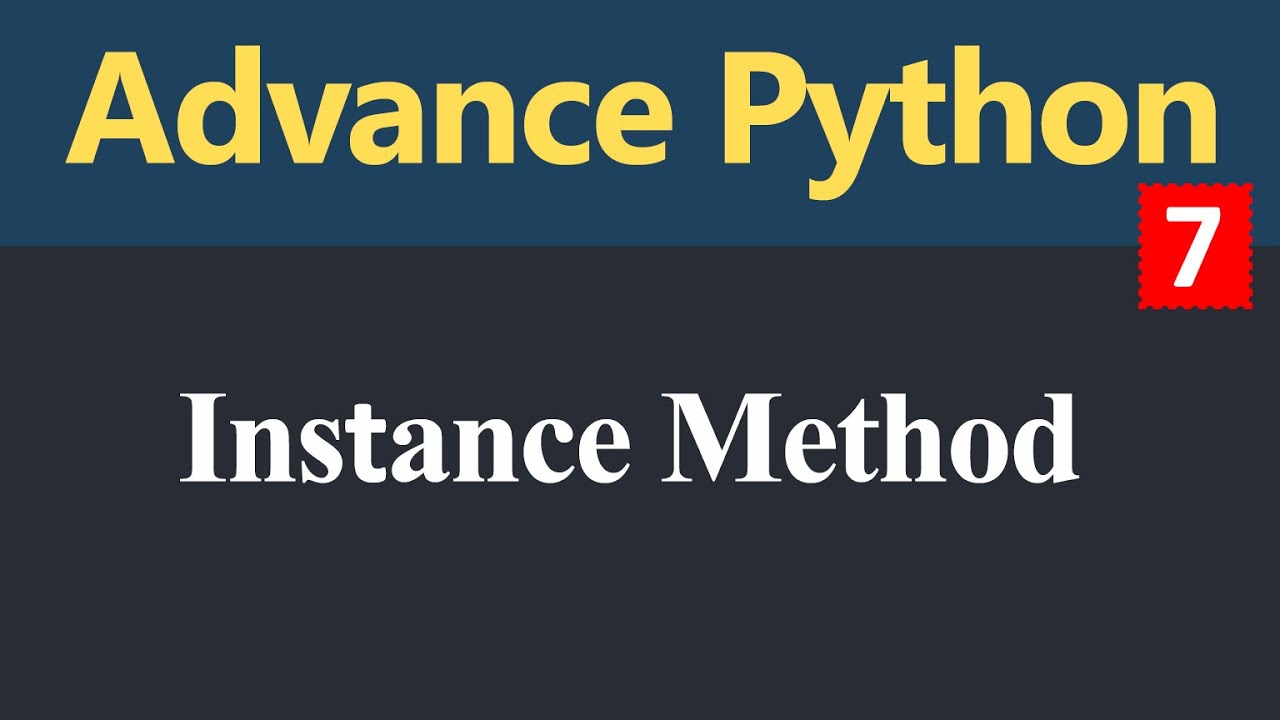 Instance Method in Python (Hindi) - YouTube