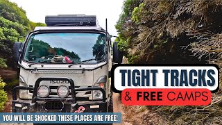 'WE COULDN'T TURN AROUND !!!' CARAVANNING 4X4 OFFROAD TRACKS to A FREE BEACHFRONT CAMP IN WA