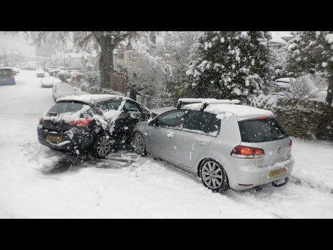 Vehicles crash and motorists abandon cars as heavy snow hits Gloucestershire