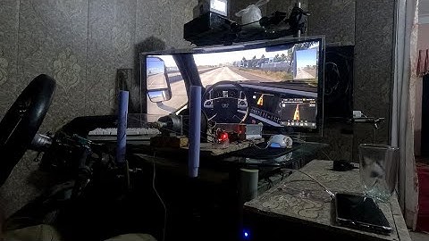 Testing My DIY Force Feedback Steering Wheel in Euro Truck Simulator 2!