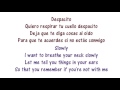 despacito lyrics in English and Spanish