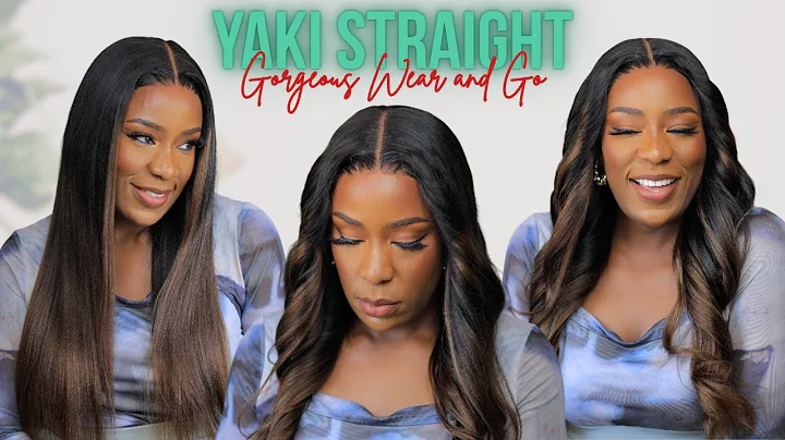MY FAVE! No Glue, No Slip, Pre-Everything 7x5 Chestnut Ombre Yaki Straight Wig Ft KLAIYI HAIR