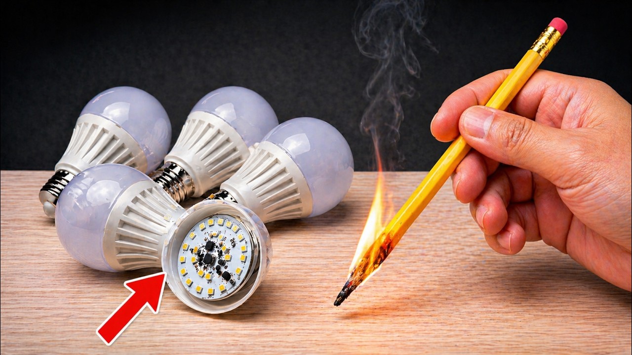 Millions Don’t Know! Put The Pencil in The LED Light and Enjoy! - YouTube