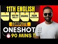 11th ENGLISH Full ONESHOT | Grammar, Writing Skills, Drama & Poem Appreciation in 90 Mins
