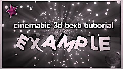 CINEMATIC 3D TEXT TUTORIAL ON VIDEOSTAR *EASY*