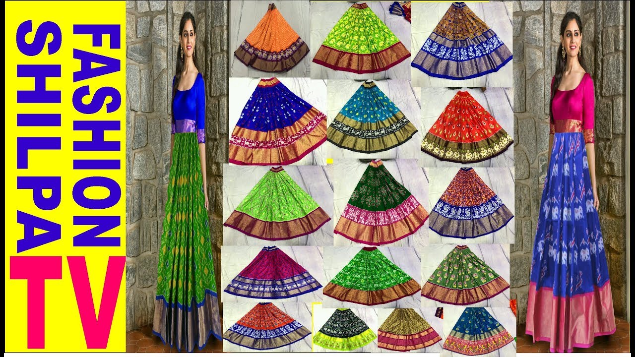 ikkat pattu lehengas with price