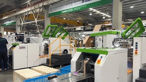 To Kenya! 2 Sets B220 SOS Square Bottom Paper Bag Making Machine With 4 Color Flexo Printing Online