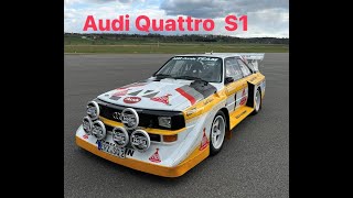 Niki Schelle im Audi Quattro S1 / 5 Zylinder Sound pur / Gruppe B Rallyefeeling