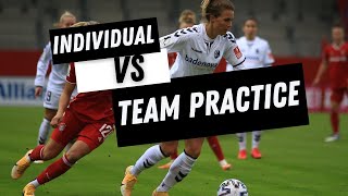 Individual vs Team training in Football