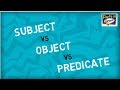 Subject vs Object vs Predicate