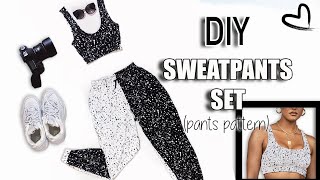 DIY Sweatpants Set: Drafting the Pants Pattern (Two Different Pockets) Brandy Melville Inspired