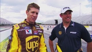 Lee Westwood vs Carl Edwards - Golf vs NASCAR - Battle of the Drivers!