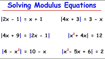 How to Solve Modulus Equations Easily | Math  Tutorial