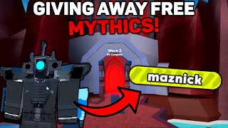 *LIVE* Making THE BEST ENDLESS STRAT + MYTHIC GIVEAWAYS! (Toilet Tower Defense)