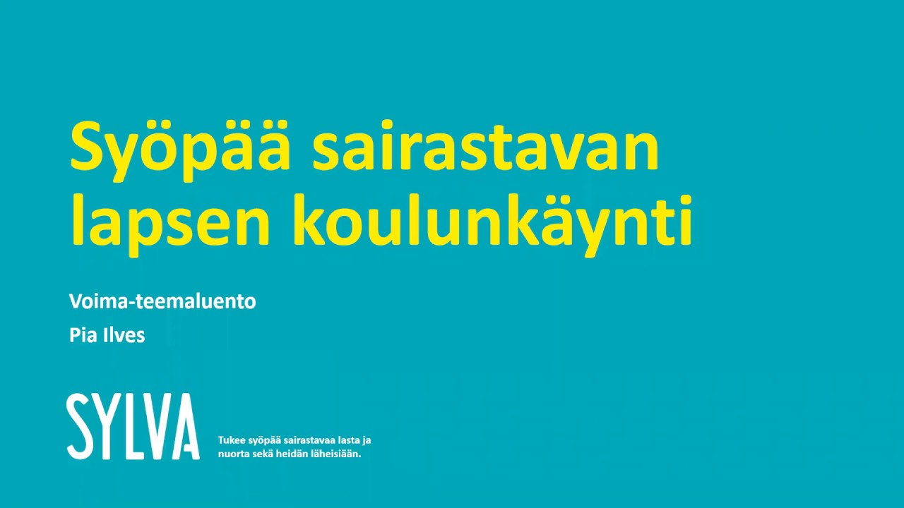 Luento: Syöpää sairastavan lapsen koulunkäynti