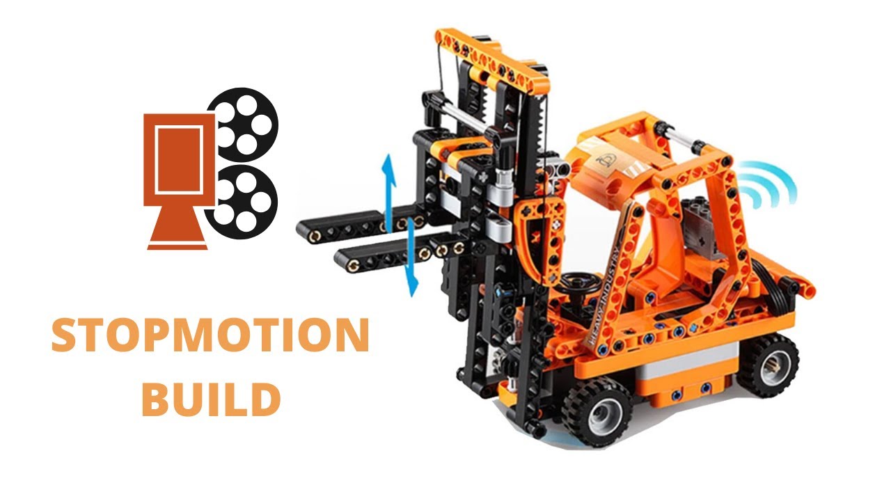 Forklit Building Blocks car | CaDA C71002W | Buid and Play Toys  | Stop Motion Build